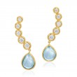 10 Round Diamonds 1.30ct HI VS/SI1, Aqua Pear Shape Drop 6.04ct