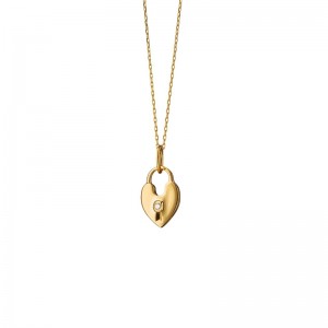 Heart Shaped Lock Charm Necklace
