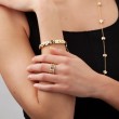 18K Yellow Gold Baia Band Ring  With Diamonds