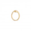 18K Yellow Gold Baia Stackable Ring  With Diamonds And Natural Coral