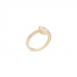 18K Yellow Gold Baia Stackable Ring  With Diamonds And Mother Of Pearl