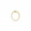 18K Yellow Gold Baia Stackable Ring  With Diamonds And Mother Of Pearl