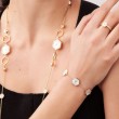 18K Yellow Gold Baia Stackable Ring  With Diamonds And Mother Of Pearl