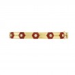 18K Yellow Gold Baia Bangle  With Diamonds And Natural Coral