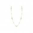 18K Yellow Gold Baia Long Necklace  With Diamonds And Mother Of Pearl