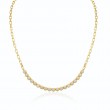 18KT Yellow Gold Diamonds Bezel Set Necklace