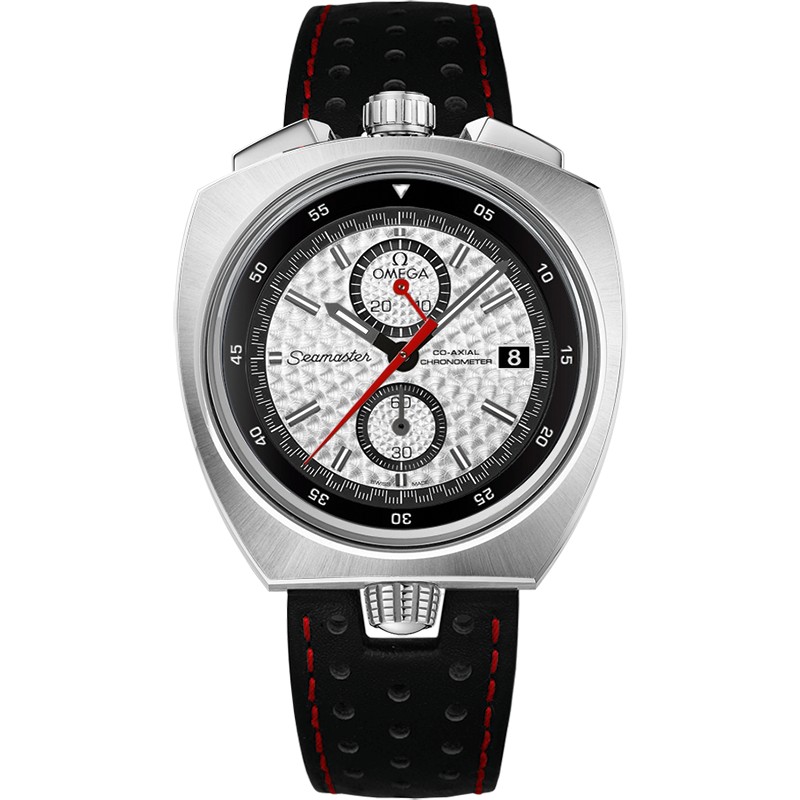 43 mm, Steel On Leather Strap