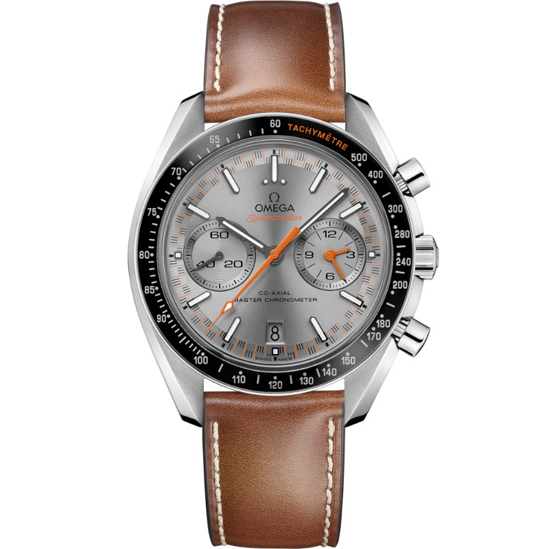 44.25 mm, Steel On Leather Strap
