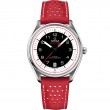 39.5 mm, Steel On Leather Strap