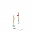 Paradise 18K Yellow Gold Mixed Gemstone 1.45 Drop Earrings