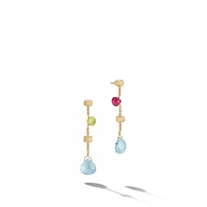 Paradise 18K Yellow Gold Mixed Gemstone 1.45" Drop Earrings