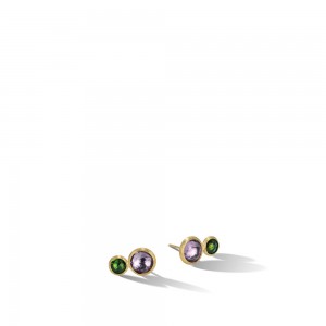 Jaipur 18K Yellow Gold Amethyst and Green Tourmaline Stud Earrings