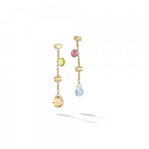 Paradise 18K Yellow Gold Mixed Gemstone 1.33" Drop Earrings