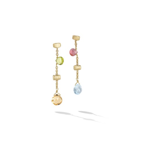 Paradise 18K Yellow Gold Mixed Gemstone 1.33 Drop Earrings