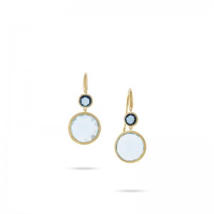 Jaipur 18K Yellow Gold Mixed Blue Topaz Drop Earrings