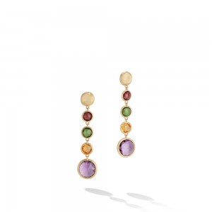 Jaipur 18K Yellow Gold Mixed Gemstone Drop Earrings