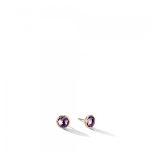 Jaipur 18K Yellow Gold Amethyst Stud Earrings