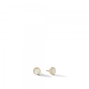 Jaipur 18K Yellow Gold Mother Of Pearl Stud Earrings