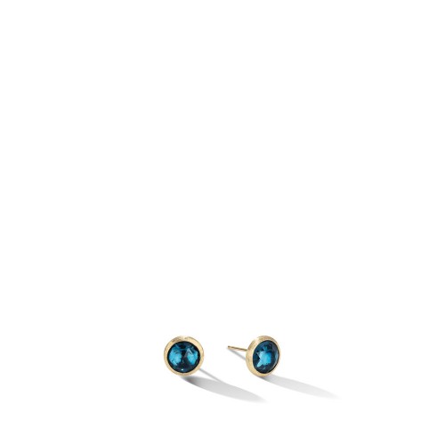 Jaipur 18K Yellow Gold London Blue Topaz Stud Earrings