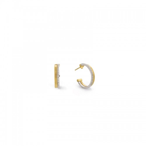 Masai 18K Yellow Gold and Diamond Two Row Hoop Earrings