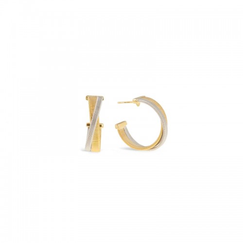 Masai 18K Yellow and White Gold Hoop Earrings
