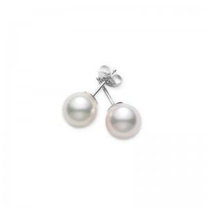 Akoya Cultured Pearl Stud Earrings 6-6.5mm AA