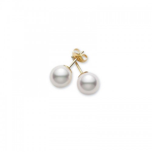 Akoya Cultured Pearl Stud Earrings 7-7.5mm AAA