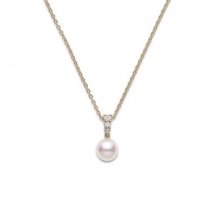 Morning Dew Akoya Cultured Pearl Pendant 8-8.5mm