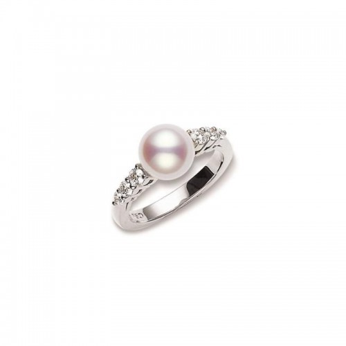 Morning Dew Akoya Cultured Pearl Ring 8-8.5mm A+