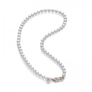 Akoya 18K White Gold Pearl Strand 16