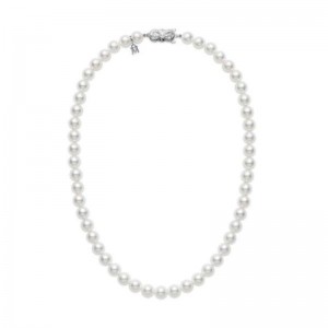 Akoya 18K White Gold Pearl Strand 16