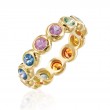 13 RD Color 2.08ct HI SI1, (4 Blue, 3 Orange, 2 Green & 2 Yellow Sapphire)