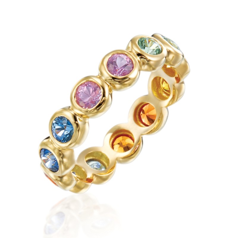 13 RD Color 2.08ct HI SI1, (4 Blue, 3 Orange, 2 Green & 2 Yellow Sapphire)