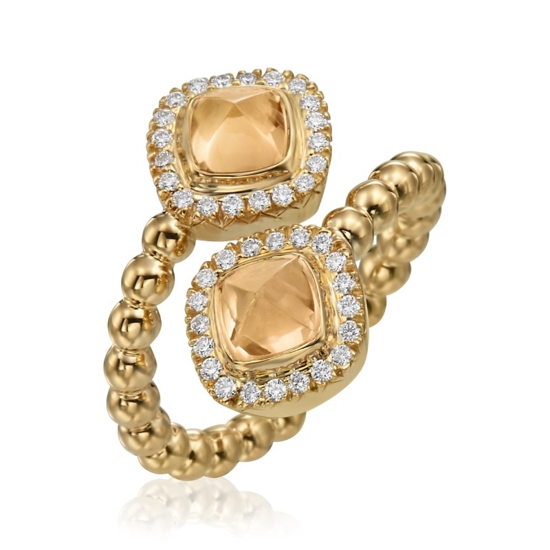 2 SQ Cushion ORSA 2.23ct,40 RD Diamonds 0.29ct.