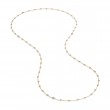 Siviglia 18K Yellow Gold and Diamond Small Bead Long Necklace