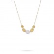 Lunaria 18K Yellow Gold and Diamond Graduated Necklace