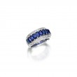 White Gold Xpandable™ Sapphire and Diamond Ring