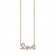 Small Rose Gold & Diamond Love Necklace