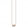Diamond Small Bar Necklace in Rose Gold
