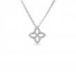 Diamond Princess Flower Pendant Necklace