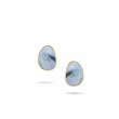 Lunaria 18K Yellow Gold Black Mother of Pearl Stud Earrings