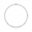 Akoya Cultured Pearl Graduated Strand Necklace with Diamond Rondelles
