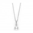 Akoya Cultured Pearl and Diamond Pendant 6-6.5mm