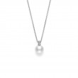 White South Sea Cultured Pearl and Pavé Diamond Pendant 12mm