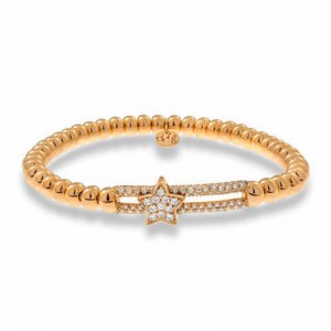 Hulchi Belluni Tresore Estelle Solo Gold Diamond Beaded Bracelet