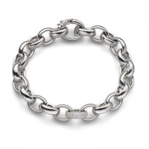Rosalind Pave Link Bracelet in Sterling Silver