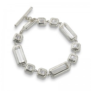 Rock Crystal Single-Row Mosaic Bracelet