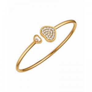 Chopard Happy Hearts Bangle in Rose Gold with Diamonds