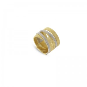 Masai 18K Yellow and White Gold Five Strand Ring