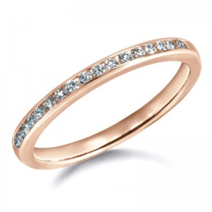 Channel Set Diamond Band on Rose Gold